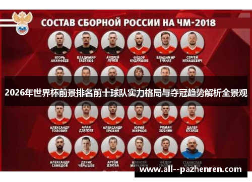 2026年世界杯前景排名前十球队实力格局与夺冠趋势解析全景观